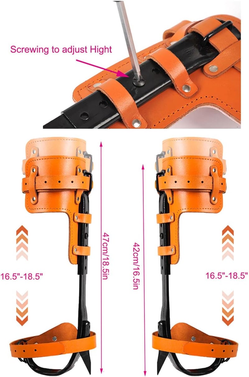Rohseson Tree Climbing Spikes, Tree Climbing Gear with Non-Slip Pedal, Adjustable Tree Climbing Tool Set - Image 4